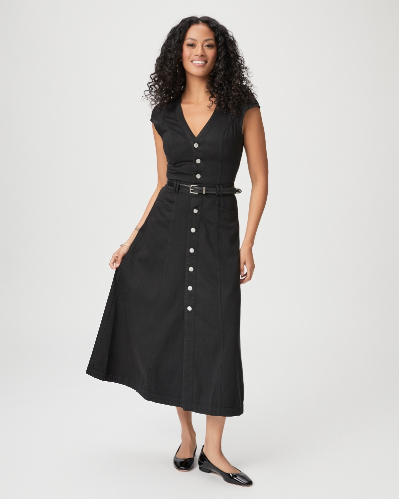 Aida Midi Dress - Vintage Black